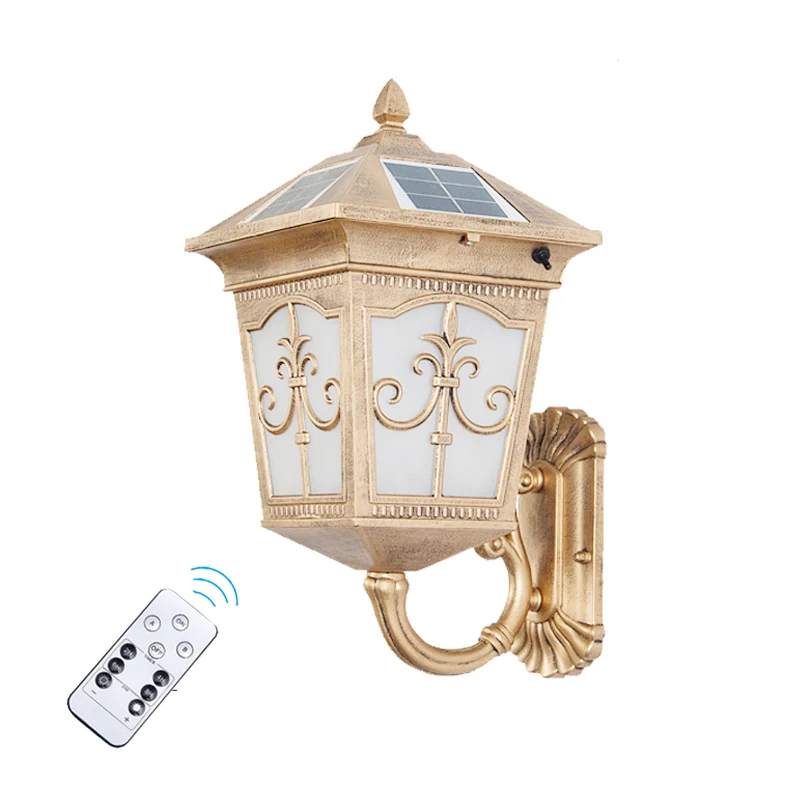Solar Garden Light - โคมไฟติดผนังพลังงานแสงอาทิตย์ กันน้ำ สำหรับระเบียง สวน และวิลล่า -