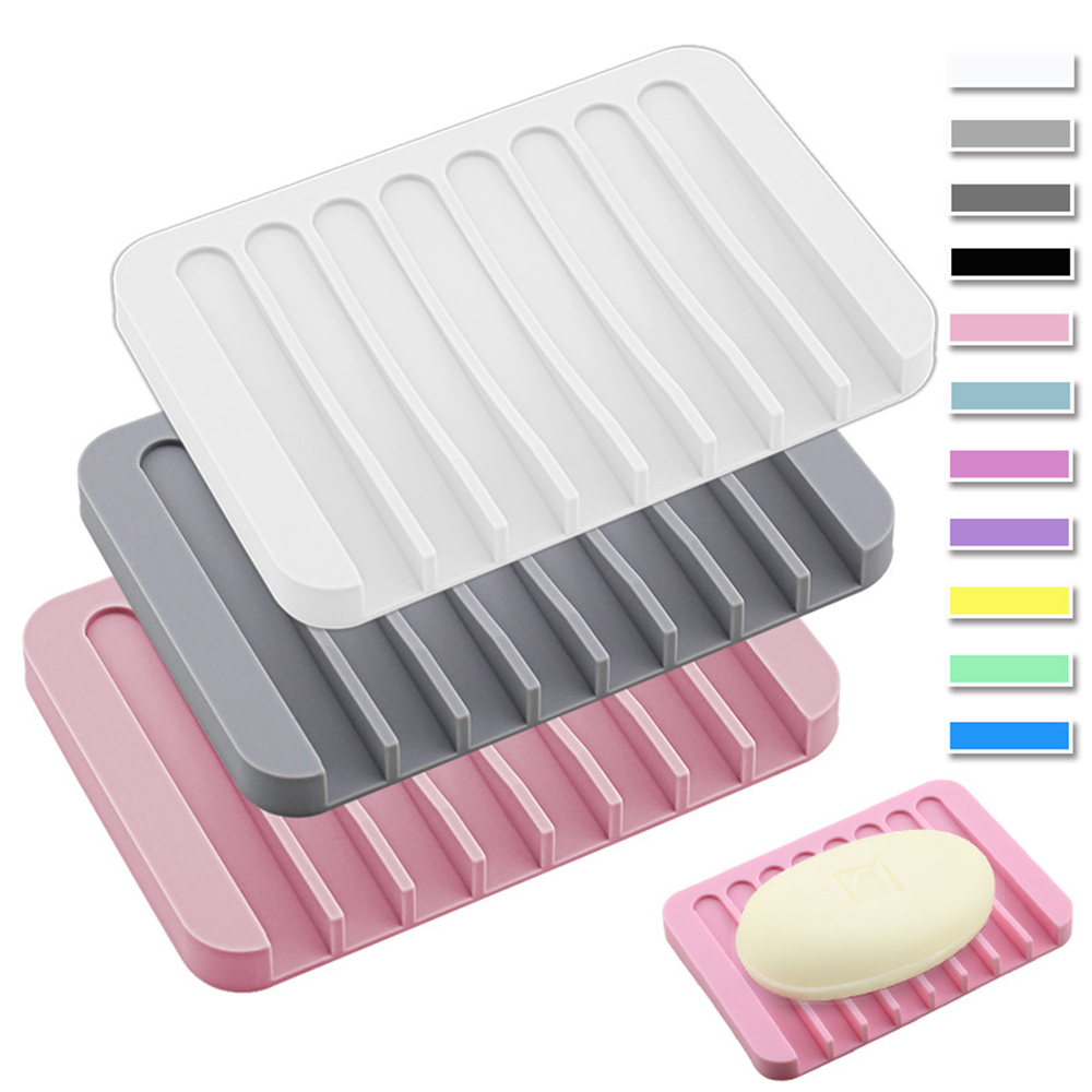 Eco Sponge - LMETJMA ที่วางฟองน้ำซิลิโคน ที่วางสบู่ระบายน้ำได้เอง ที่วางสบู่แบบน้ำไหล ที่วางสบู่และฟองน้ำประหยัดพื้นที่ สำหรับห้องน้ำและห้องครัว