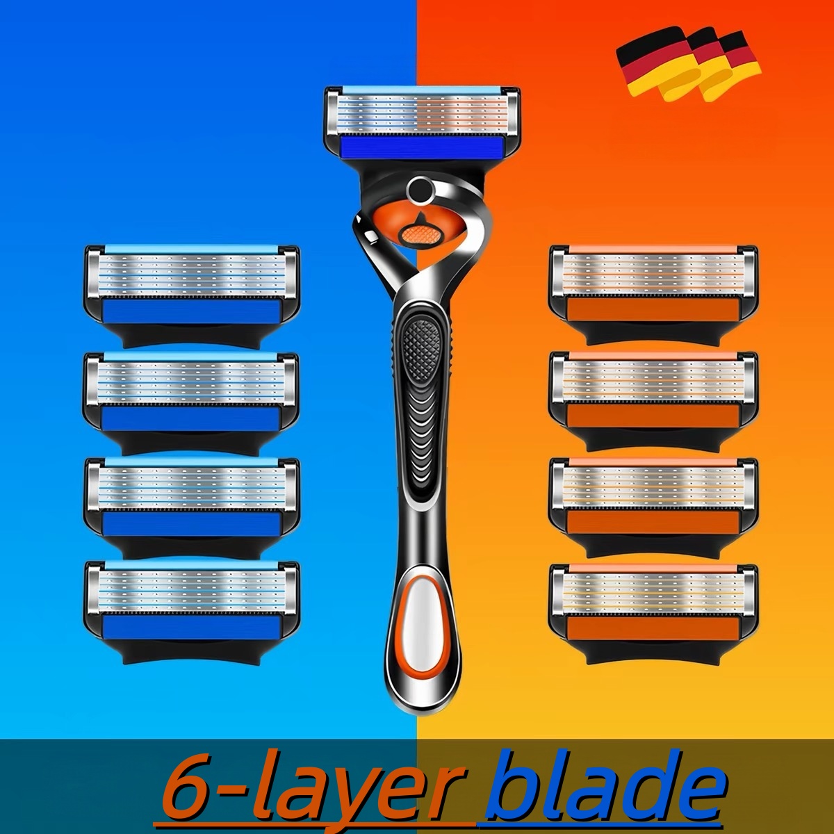 ใบมีดโกนสำหรับผู้ชาย 6 ชั้น ทำ - Safety Razor Handle บทวิจารณ์และราคา