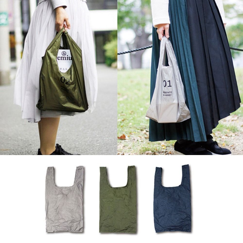 กระเป๋าช้อปปิ้งพับได้ ทำจากไนล - Reusable Bag บทวิจารณ์และราคา