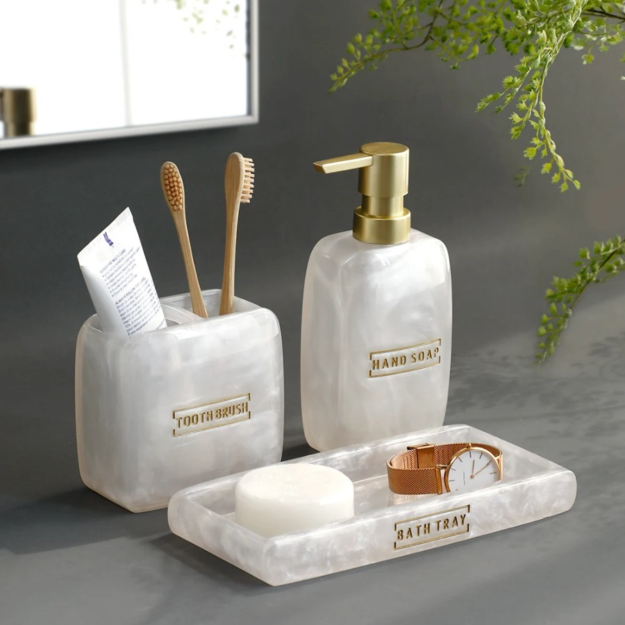 ชุดอุปกรณ์ห้องน้ำสีขาวมุก ขวดโ - Bamboo Toothbrush บทวิจารณ์และราคา