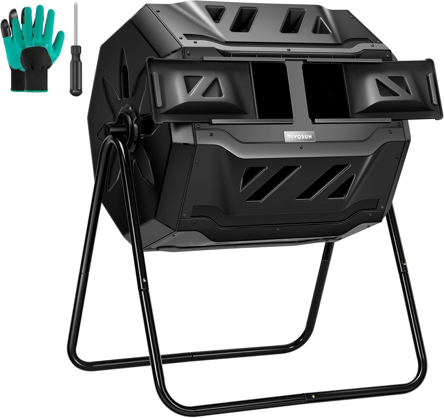 ถังหมักปุ๋ยกลางแจ้งแบบหมุนคู่  - Compost Bin บทวิจารณ์และราคา