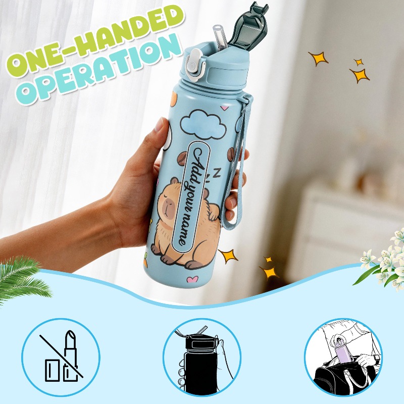ขวดน้ำกีฬาแบบใช้ซ้ำได้ 750 มล. - Reusable Straw บทวิจารณ์และราคา