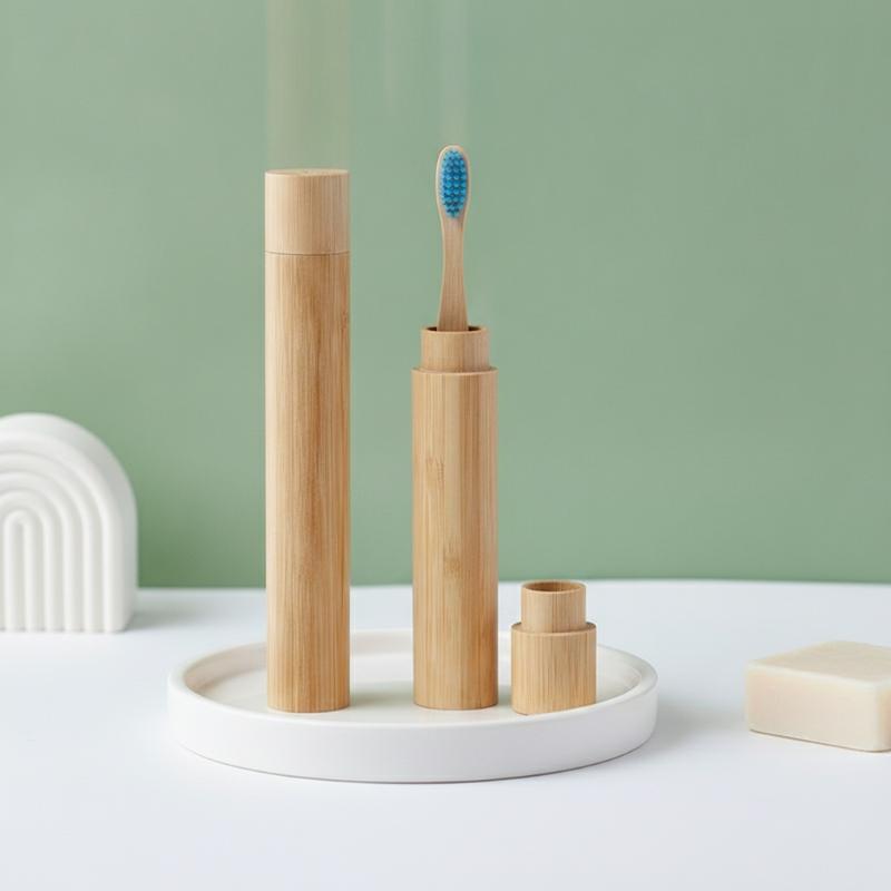 【A】หลอดใส่แปรงสีฟันไม้ไผ่เปล่า - Bamboo Toothbrush บทวิจารณ์และราคา