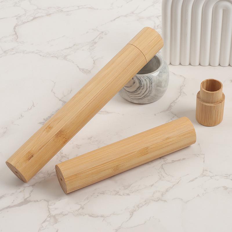 【A】หลอดใส่แปรงสีฟันไม้ไผ่เปล่า - Bamboo Toothbrush บทวิจารณ์และราคา